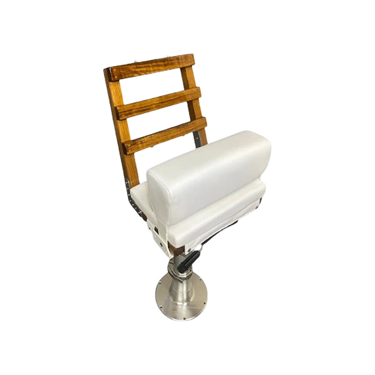 3 Rung Armless Teak Ladderback with Flip Up Bolster