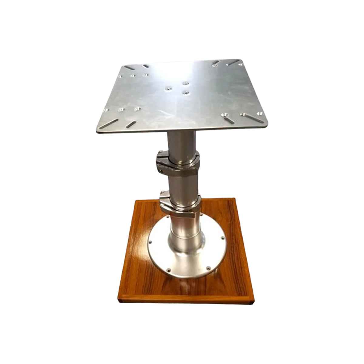3 Stage Brite Dip Pneumatic Adjustable Table Pedestal - side profile with pedestal mount