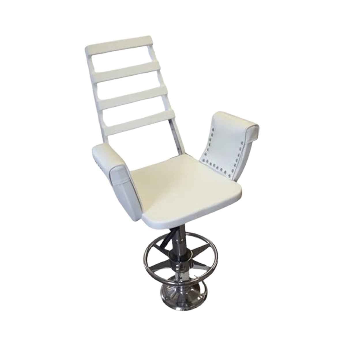 4 Rung Poly Ladderback - marine-grade vinyl upholstery