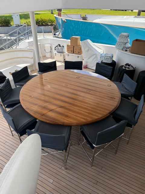 Table Top Round Style - teak construction