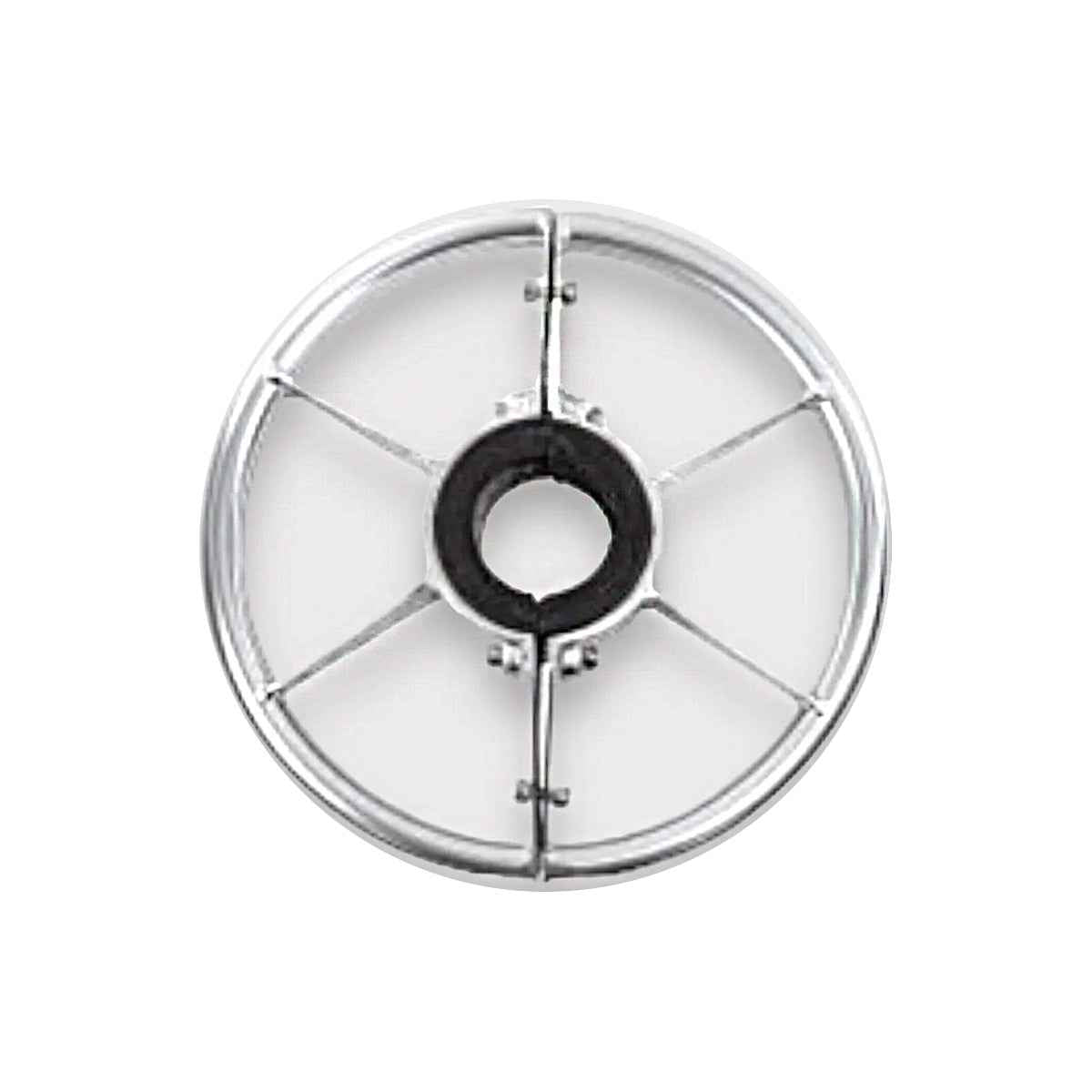Footrest Circular Polished Aluminum 14″ - Durable and Stylish Design