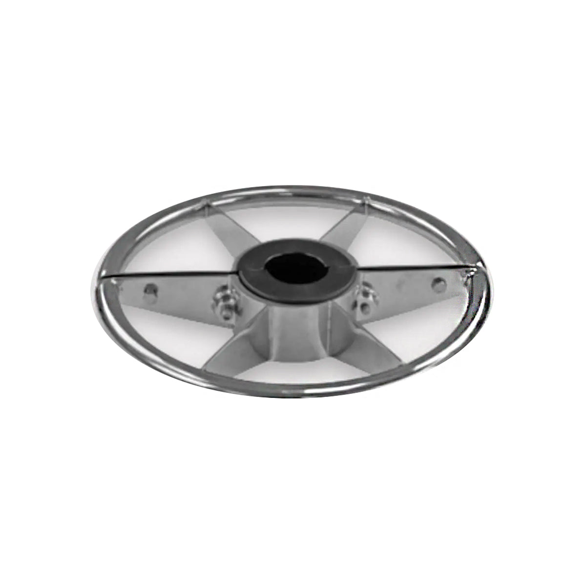 Footrest, Circular Polished Aluminum 14″