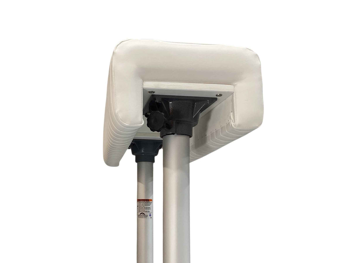 Double Sided Leaning Post Cushion - side view with pedestal mount