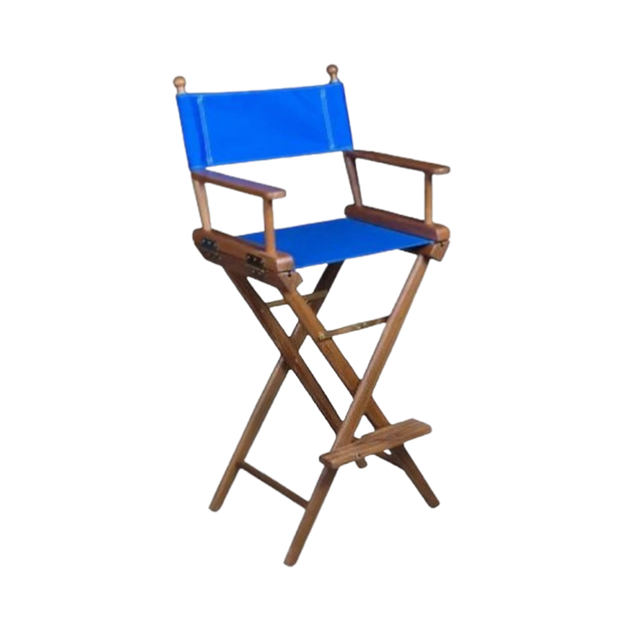 Marine Blue Teak Captain's Chair - Arrigoni custom marine product