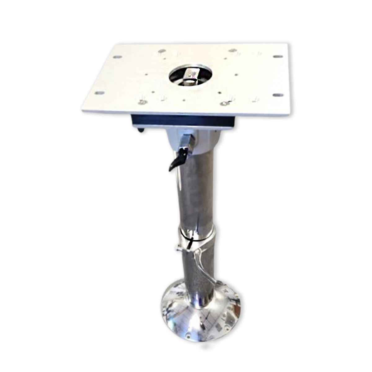 Polished Aluminum Pedestal, Adjustable 18-28″ Height, 4″ Diameter (PPA-4-18)