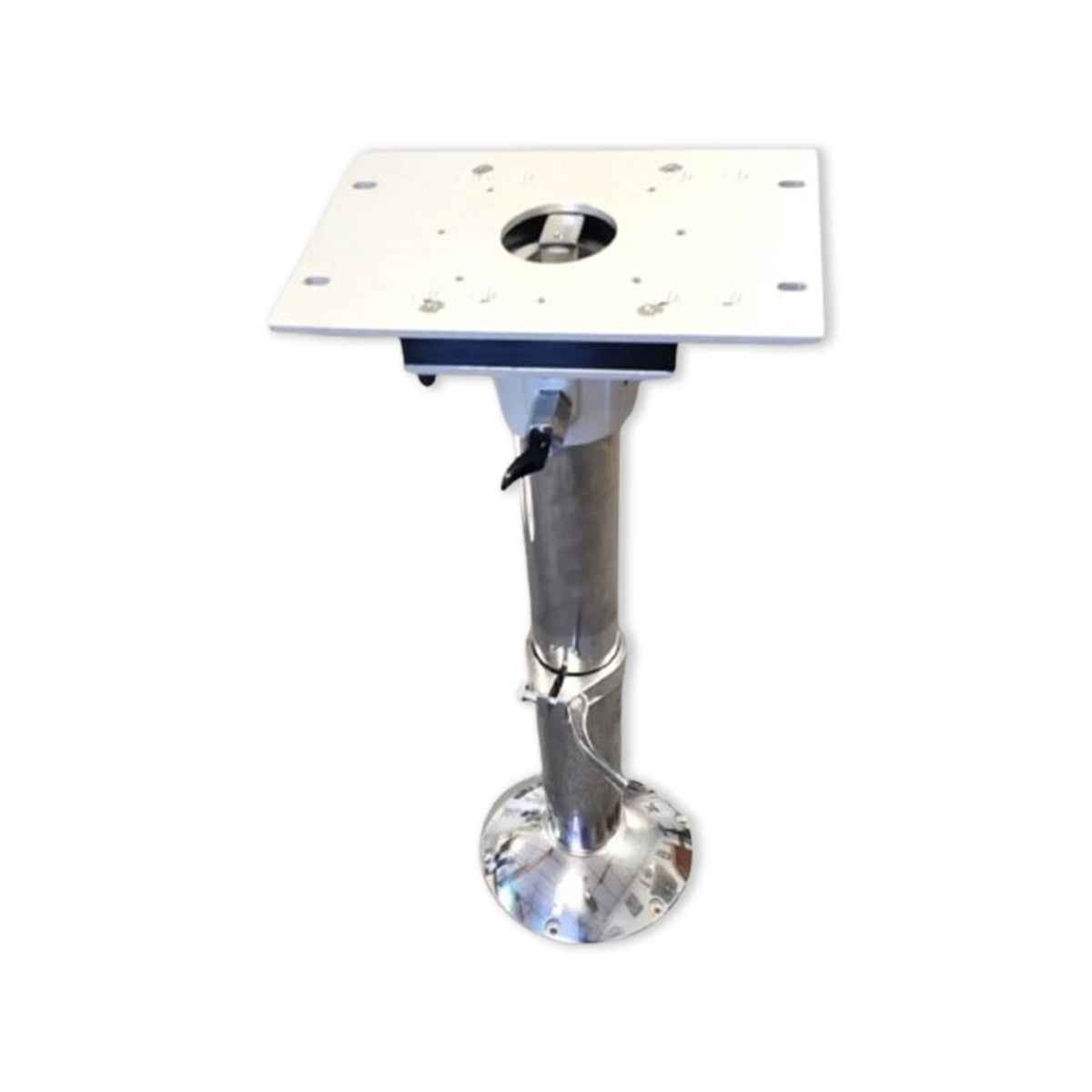 Polished Aluminum Pedestal, Adjustable 18-28″ Height, 4″ Diameter (PPA-4-18)