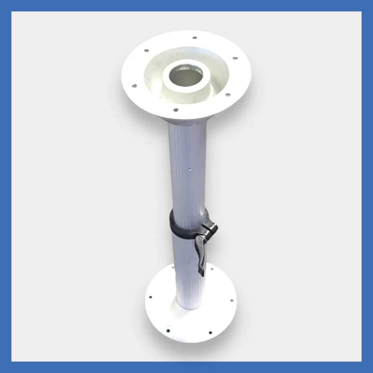 Adjustable Aluminum Pedestal 2 7/8" 20"-30" Pedestal - installed in boat cockpit