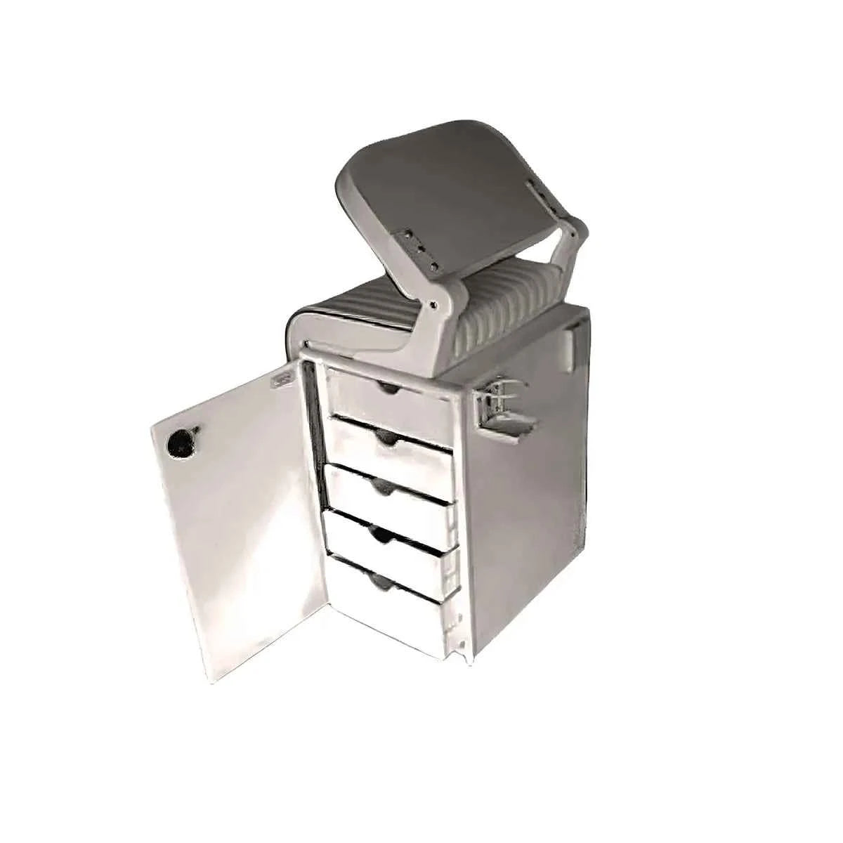 Single Wide Seat Locker Cabinet With Fold Down Seat - King Starboard construction