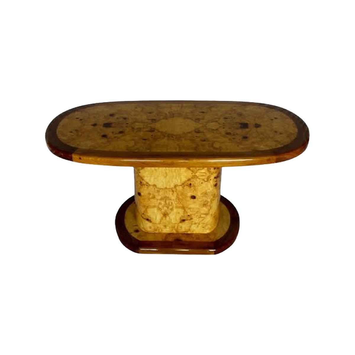Table Base Fixed Height Wooden Stack w. Flush Floor Base - installed in boat cockpit