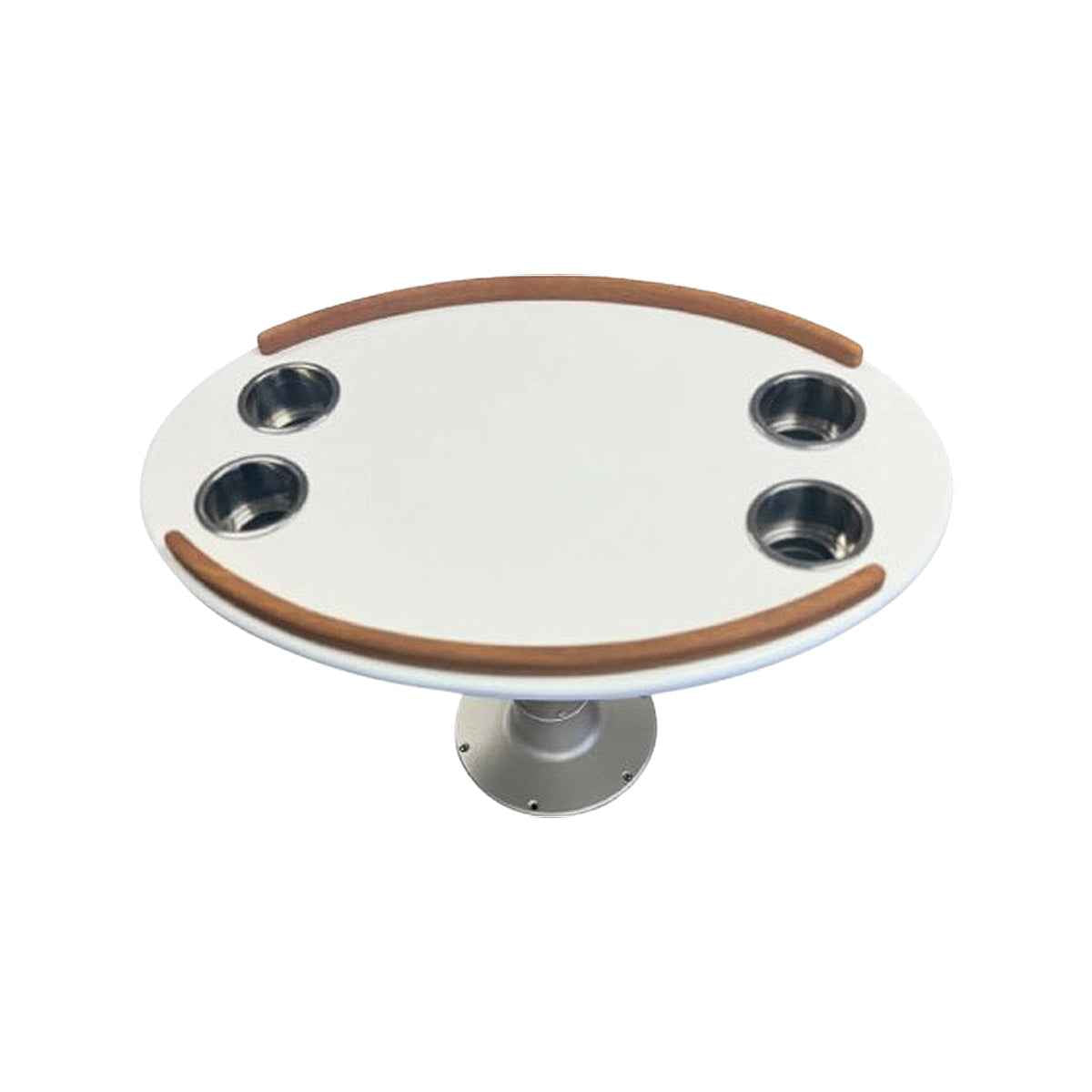 Table Top Poly Oval Style - underside showing mounting plate