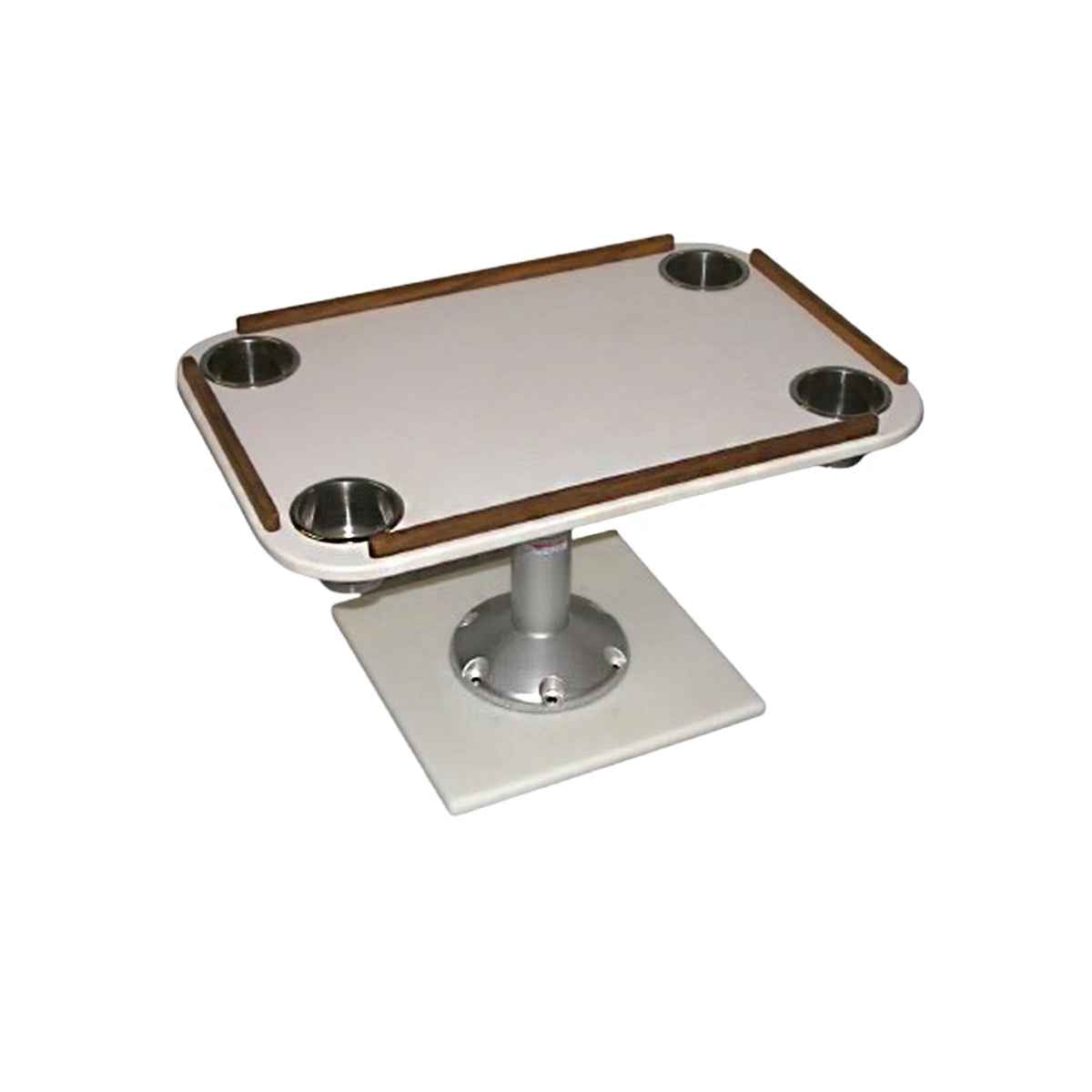 Table Top Poly Rectangular Style - teak and King Starboard construction