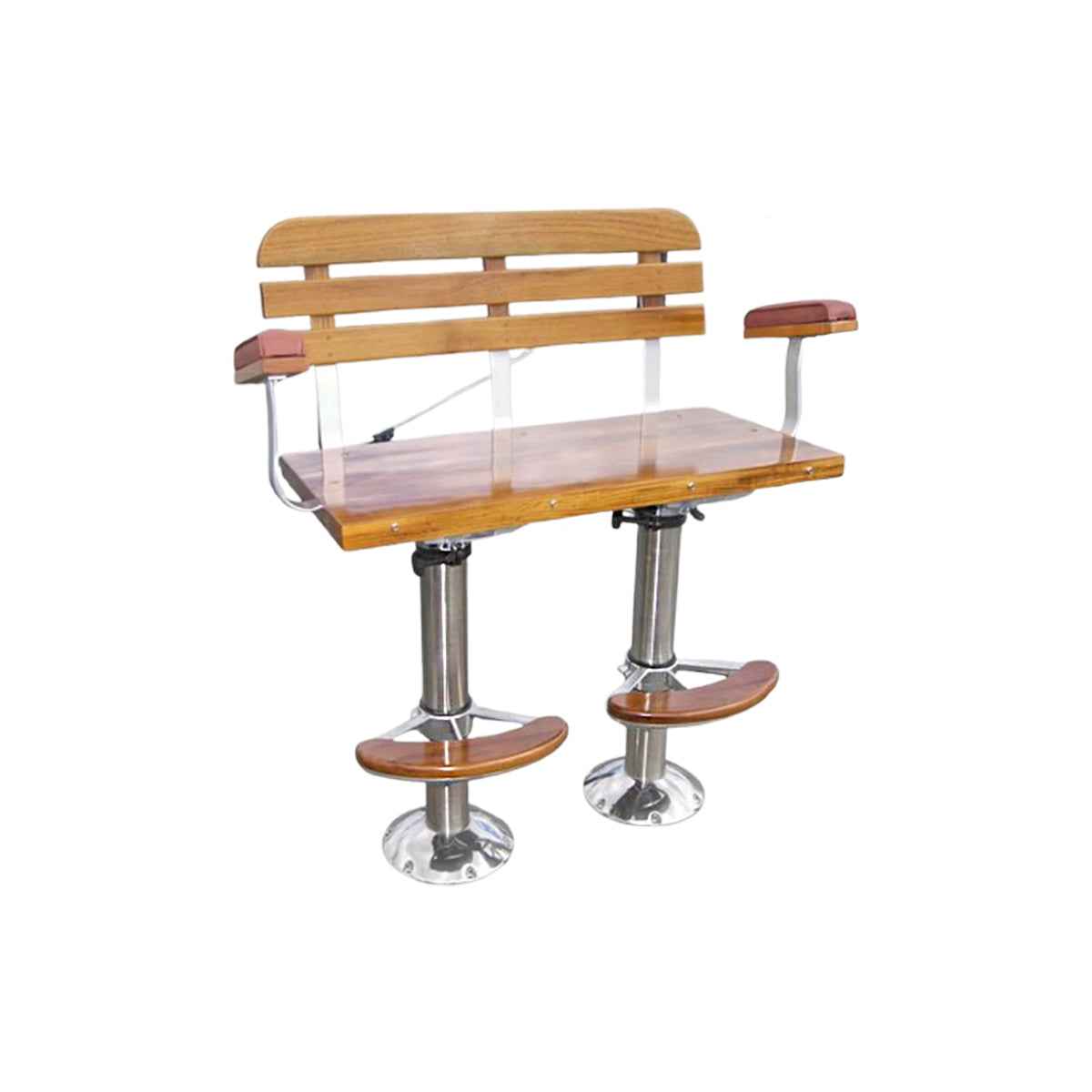Teak Double Wide Ladderback - Arrigoni custom marine ladder