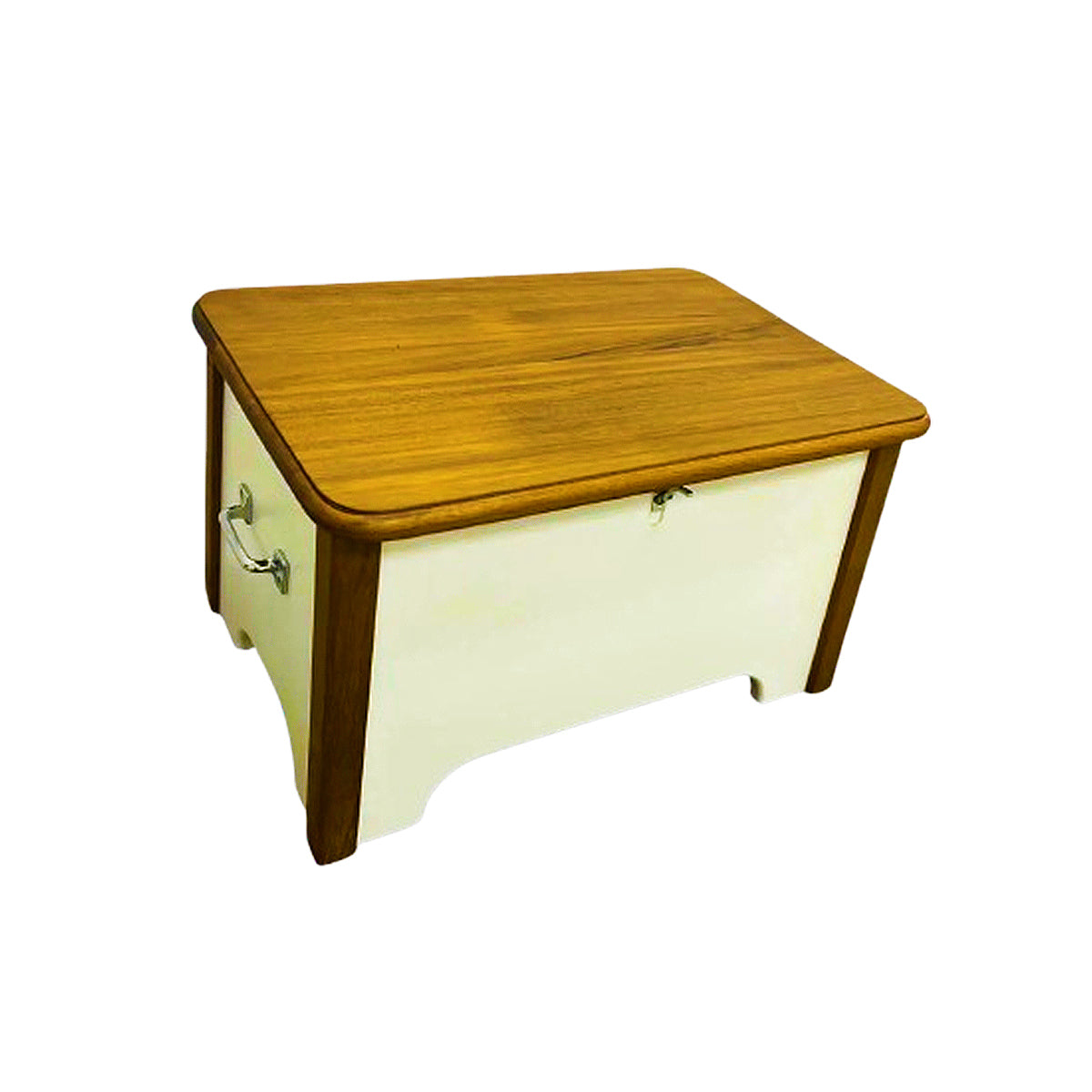 Teak Top Step Box Cabinet