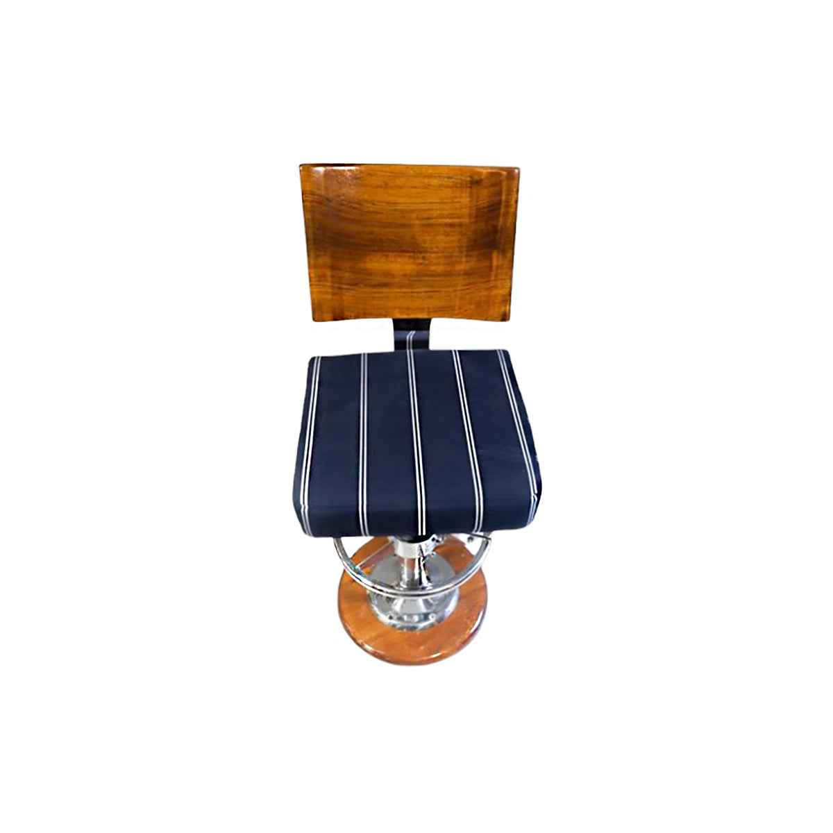 Upholstered Teak Backrest Barstool - Arrigoni marine barstool
