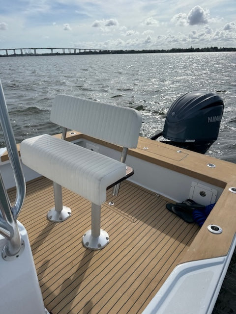 Teak Leaning Post Frame with Rod Holders (LPRT)
