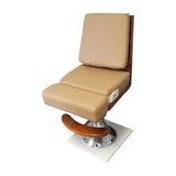 3 Rung Armless Teak Ladderback with Flip Up Bolster