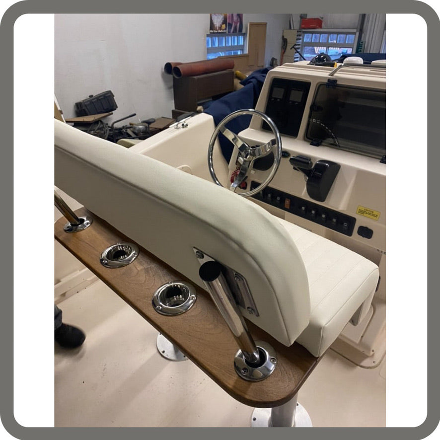 Teak Leaning Post Frame with Rod Holders