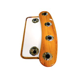 4 Rod Teak Frame Rocket Launcher with Oversize Bait Tray (RL-4TO)