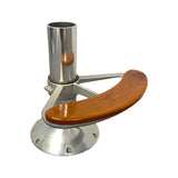 Custom Helm Seat Footrest – Teak Step Plate Gloss