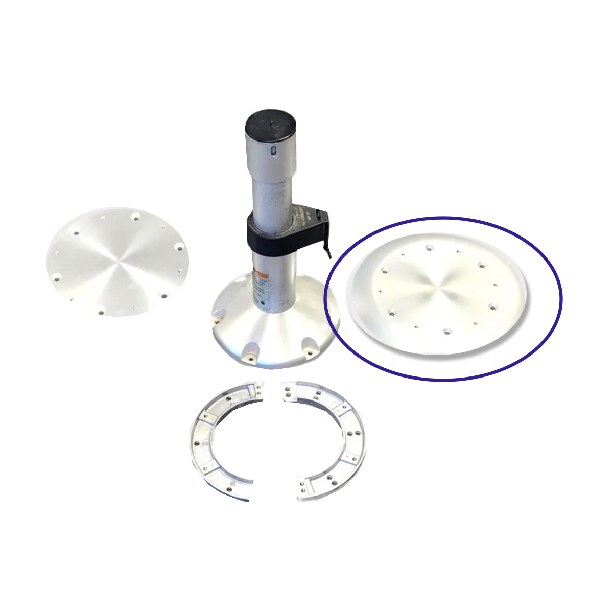 Deck Plate, 12″ w/ 9″ Pattern, Anodized Aluminum (AP-12-9)