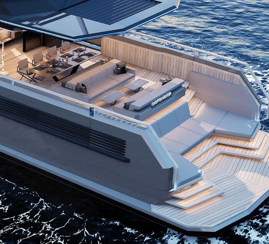 Luxury yacht deck
