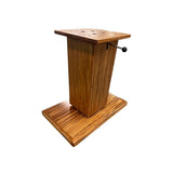 Table Base – Adjustable Hi-Low Wooden Stack w. Flush Floor Base