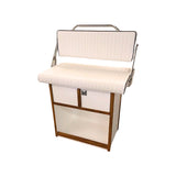 Teak Double-Wide Seat Cabinet with Swingback Bench(CSB-2T)