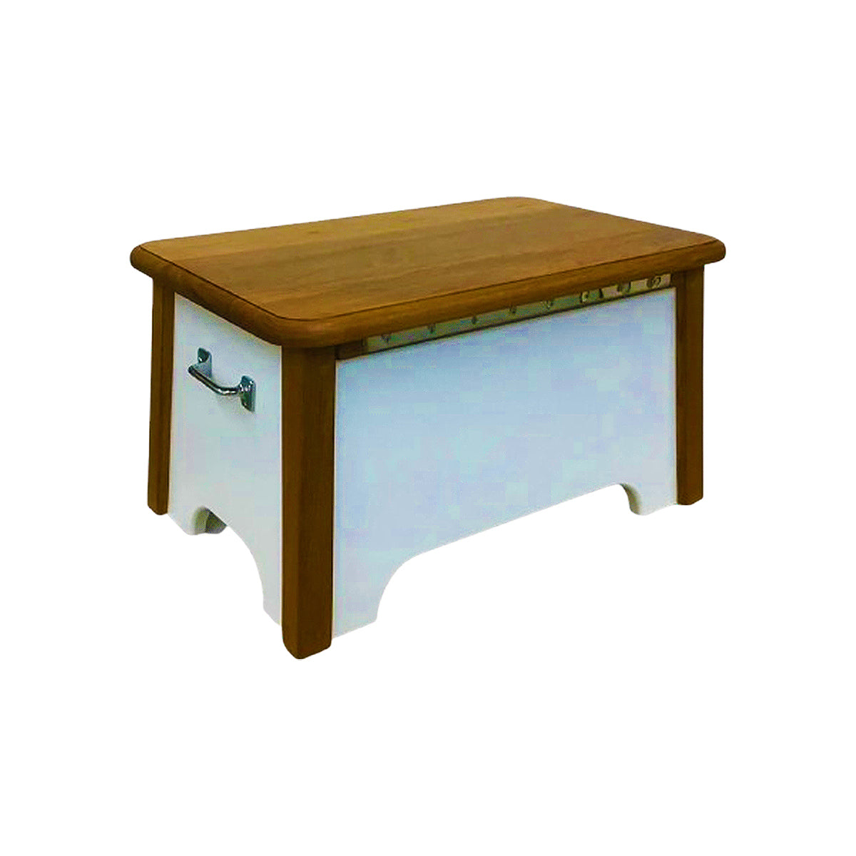 Teak Top Step Box Cabinet