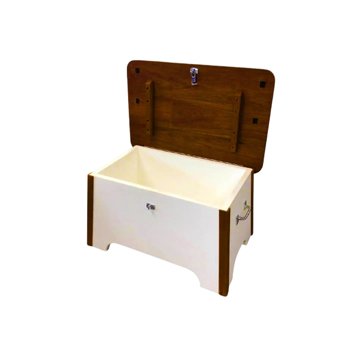 Teak Top Step Box Cabinet