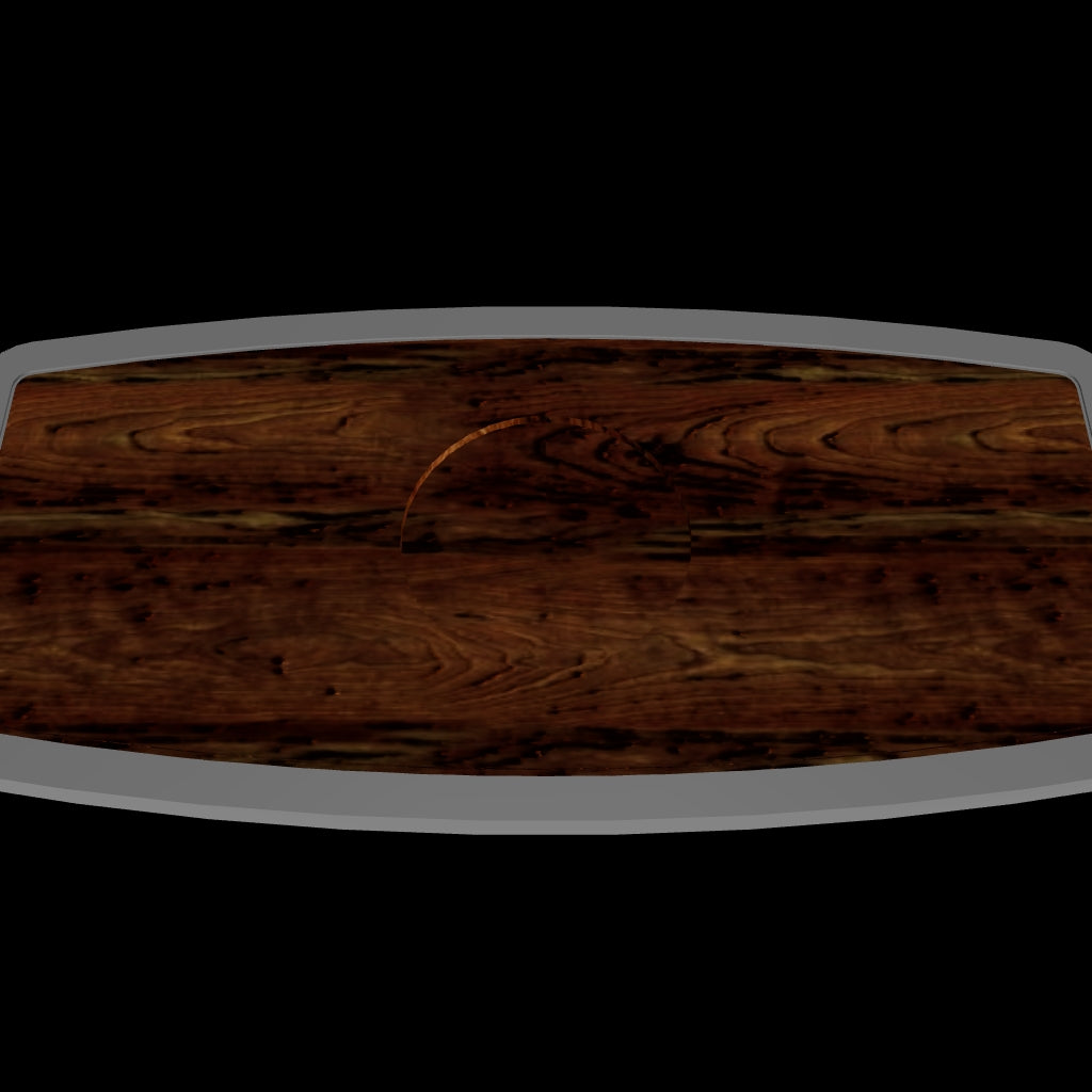 Teak Barrel Solid 3D Rendering