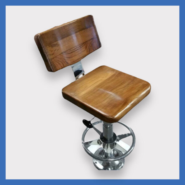 teak bar stool with back
