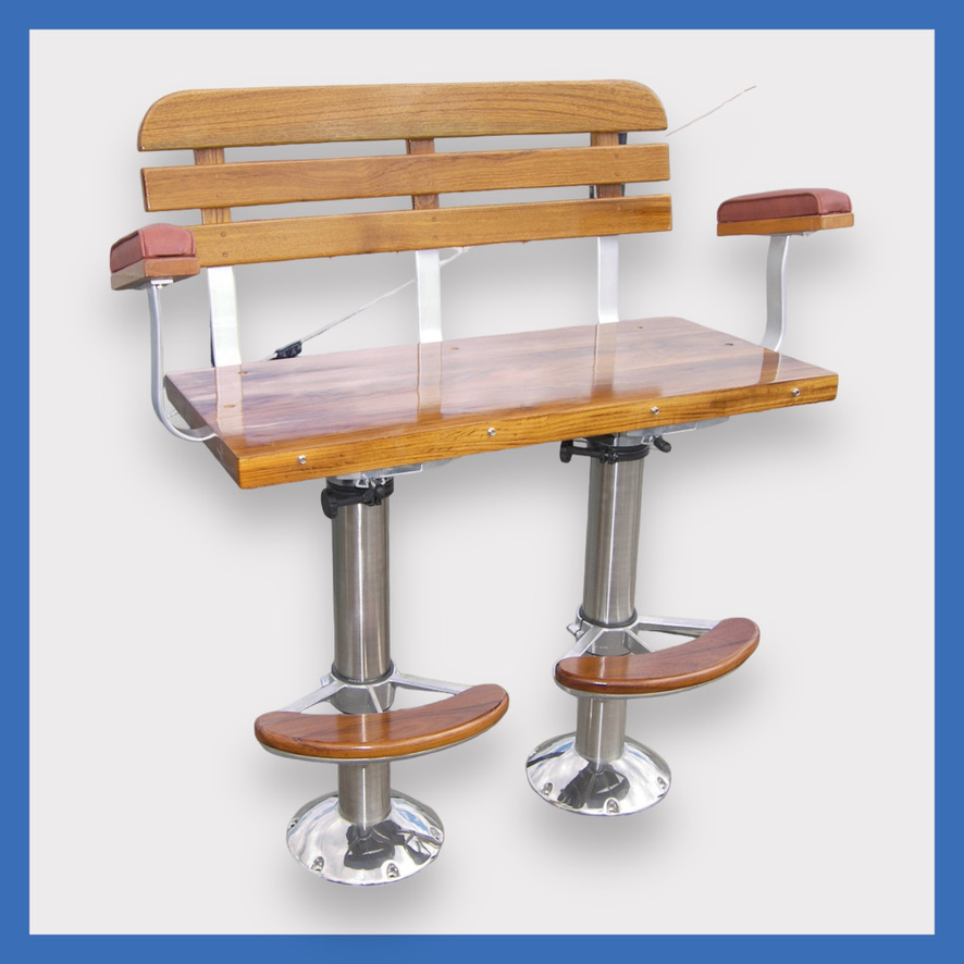Teak Double Wide Ladderback (HS-3T) 1 Teak Double Wide Ladderback HS 3T