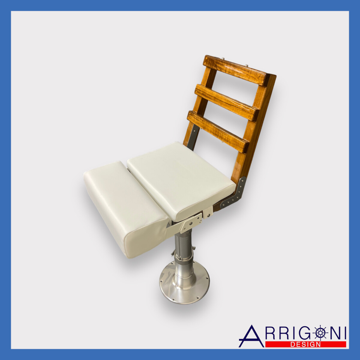 3 Rung Armless Teak Ladderback with Flip Up Bolster 6 3 Rung Teak Ladderback with Flip Up Bolster HS T3 B 8211 11