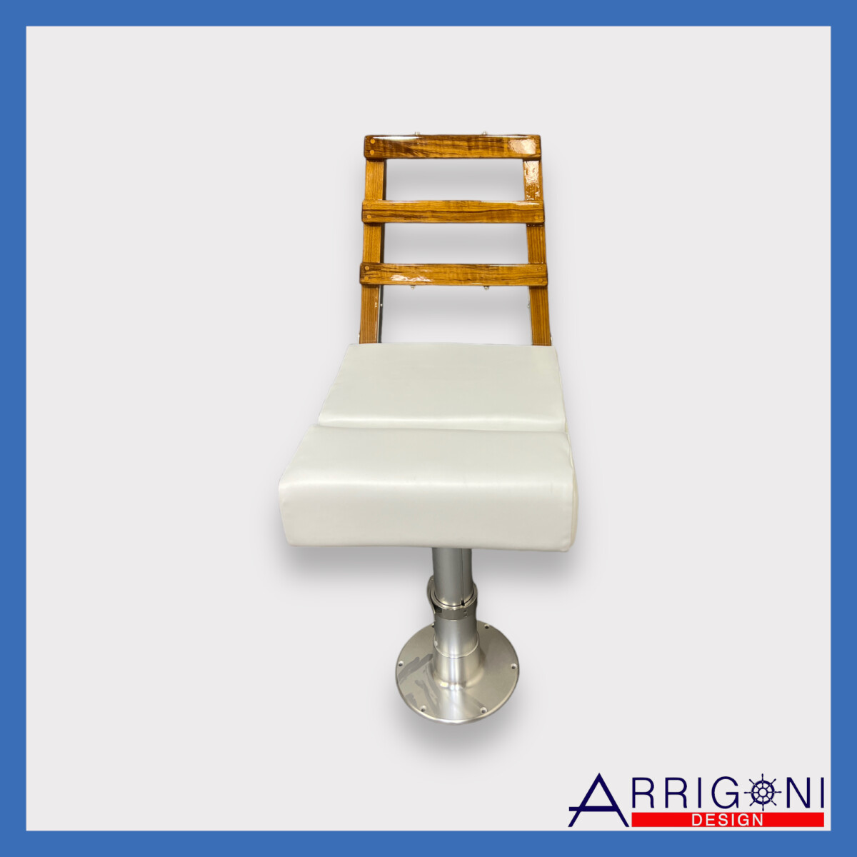 3 Rung Armless Teak Ladderback with Flip Up Bolster 9 3 Rung Teak Ladderback with Flip Up Bolster HS T3 B 8211 15