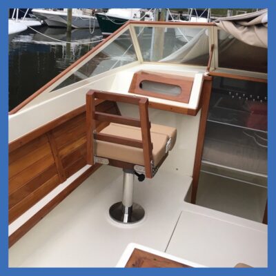 3 Rung Armless Teak Ladderback with Flip Up Bolster