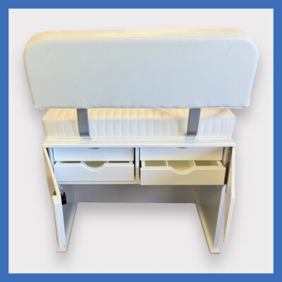 Double Wide Seat Locker Cabinet with Leaning Post Seat