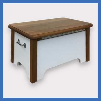 Teak Top Step Box Cabinet