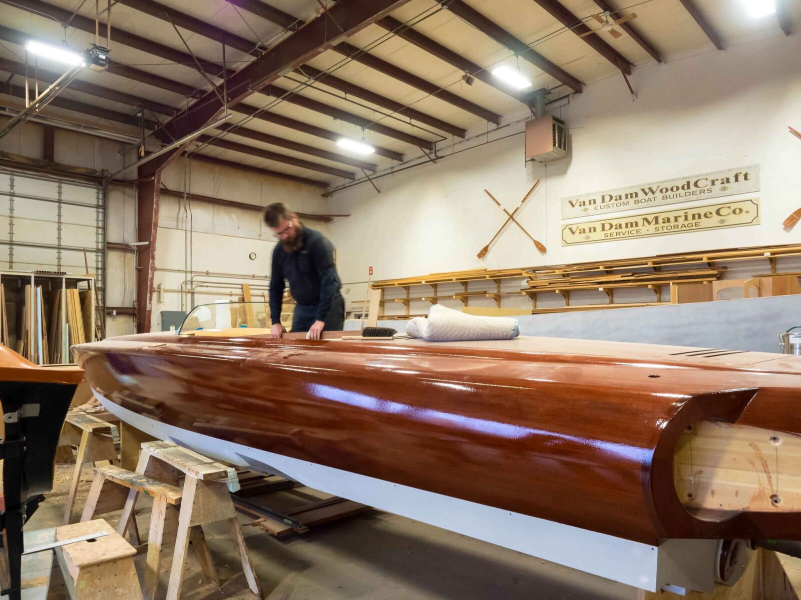 What materials are commonly used for custom boat furniture